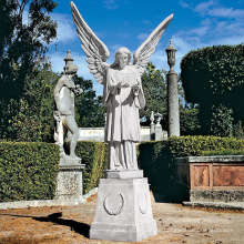 Chinesische Steinschnitzerei große Outdoor Dekoration Garten Marmor Stein Engel Skulptur